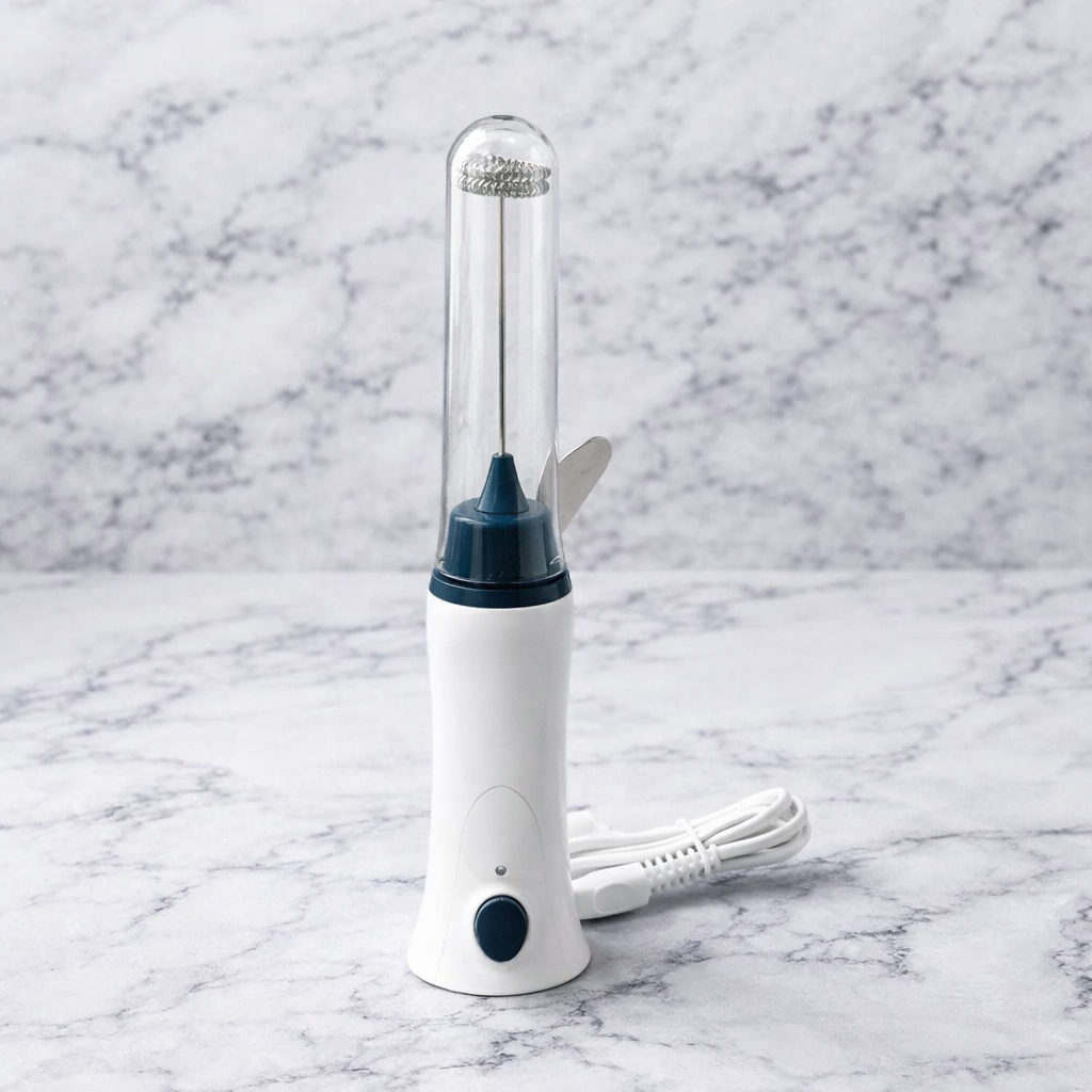 Professional Electric Coffee Beater & Milk Frother – High-Powered Drink Mixer with Protective Cover - Big Size