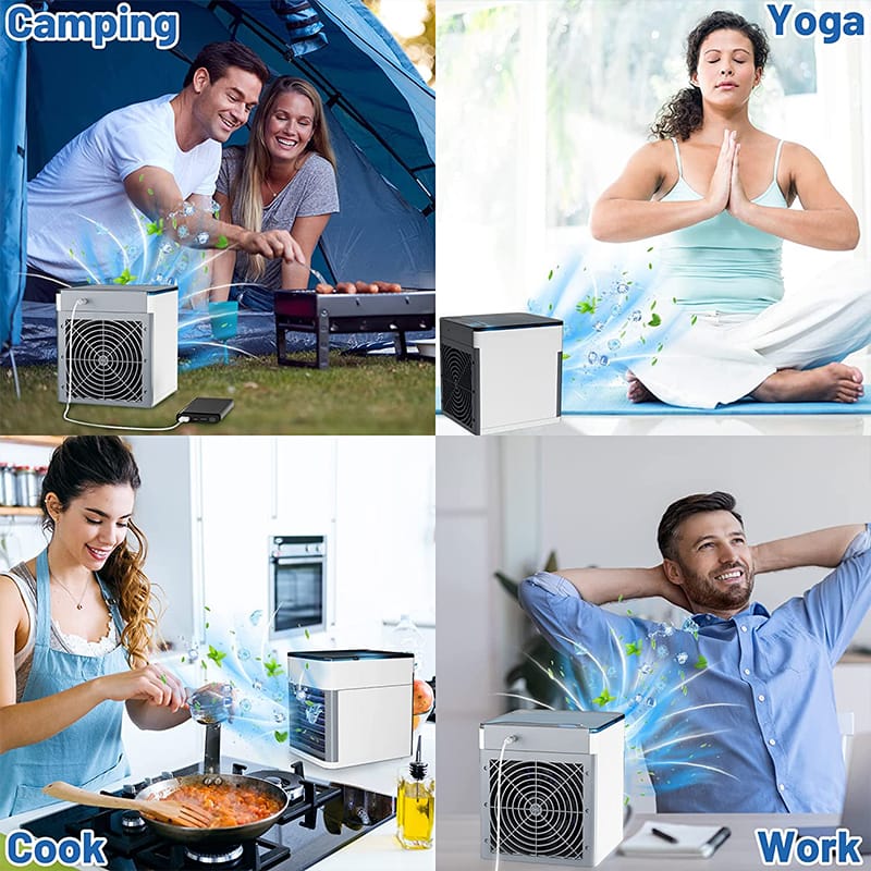 Mini air conditioning cooling fan multifunction usb new household portable air conditioner humidifier strong wind | Portable Fan | portable air cooler (Usb Operated) (Random Color)