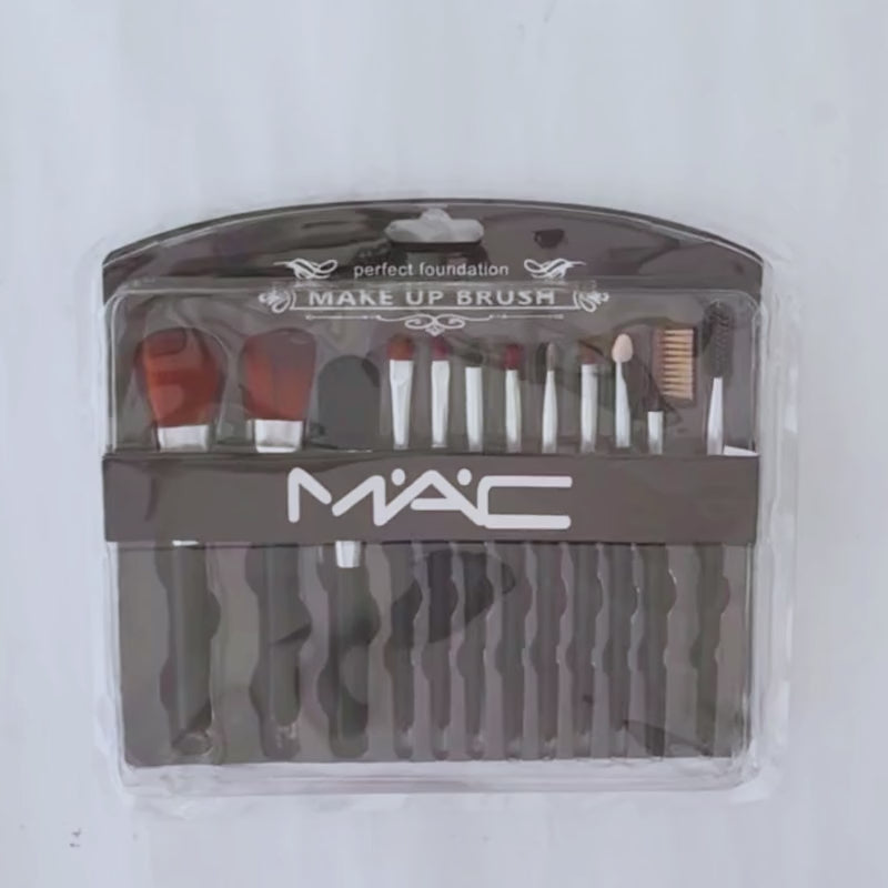 Mac Beauty Makeup Brush Set – 12-Piece Professional Makeup Tool Kit | Soft, High-Quality Synthetic Bristles